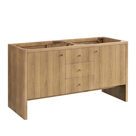 James Martin Vanities Hudson 60in Double Vanity Cabinet, Light Natural Oak 435-V60D-M-LNO